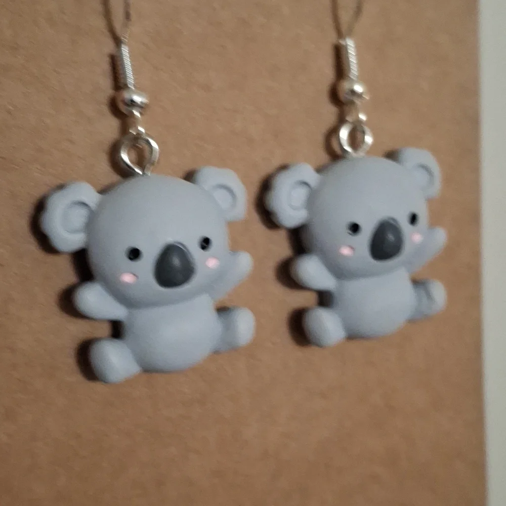 Handmade Koala Charm Earrings